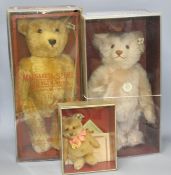 A Steiff Teddy Rose, box and certificate; a Margarette Steiff limited edition and a Jackie bear with