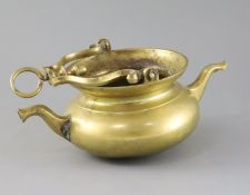 A 16th / 17th century Flemish brass lavabo, diameter 30cm Condition: Some discolouration and