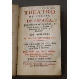 Garma y Salcedo, Francisco Xavier - Theatro Universal de Espana ..., 3 vols, vellum, 8vo, Madrid,