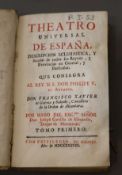 Garma y Salcedo, Francisco Xavier - Theatro Universal de Espana ..., 3 vols, vellum, 8vo, Madrid,