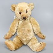 A Chiltern Hugmee c.1930 bear, 18in., blond mohair, hair loss front tummy, repair to right paw,