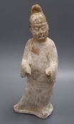 A Chinese Tang dynasty figure of a man together with an Oxford Authentication Thermoluminescence