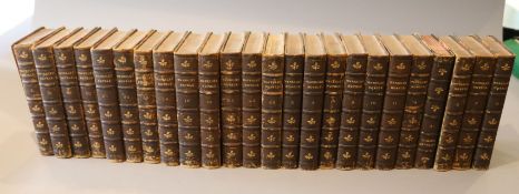 Scott, Walter - Works. "Waverley Novels", 24 (of 25) vols, lacking vol. I, half calf, 12mo, Adam and