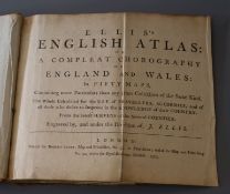 Ellis, John, Cartographer - English Atlas, 8vo, original quarter calf, scuffed and with small