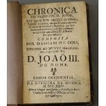 Gois, Damiao de, 1502-1574 - Chronica do Principe d. Joam, half calf, 12mo, Officina da Musica,