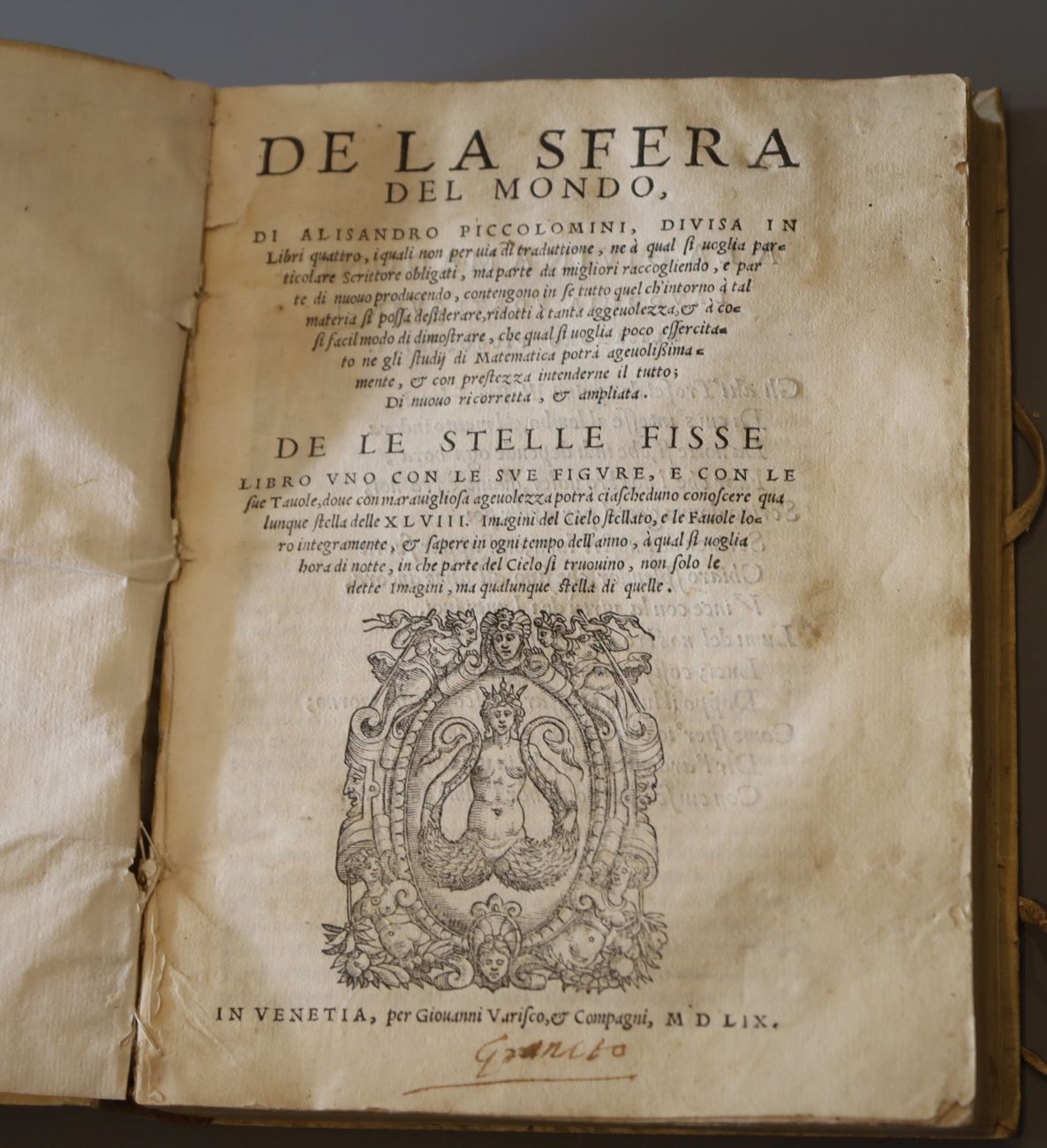 Piccolomini, Alessandro (1508-78) - De le Stelle Fisse Uno and De le Sfera del Mondo, 2 vols in one, - Image 3 of 3