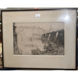 Sir Frank Brangwyn (1867-1956) etching, 'Albi', signed in pencil, 35 x 55cm