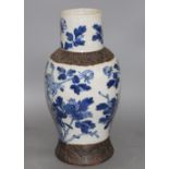 A Chinese crackleglaze vase, height 41cm Condition: Slight rubbing around the rim, minor firing