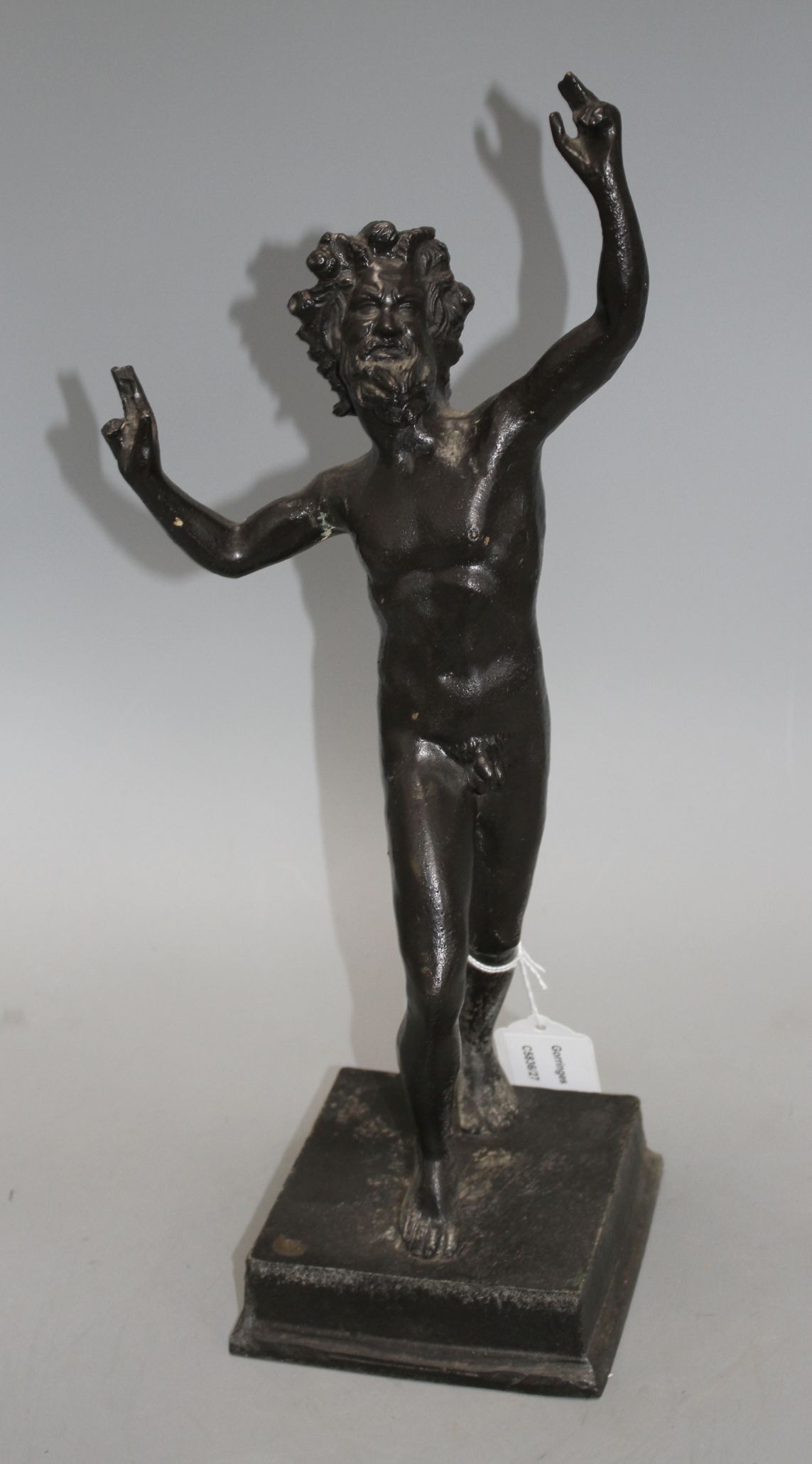 A 19th century Italian bronze figure of the dancing faun, height 42cm Condition: Dark blackish