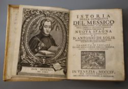 Solis, Antonio de, 1610-1686. - Istoria della conquista del Messico della Popolazione …, 2nd