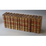 Shakespeare, William - The Plays of William Shakespeare, 14 vols, 12mo, calf, with gilt spines, loss