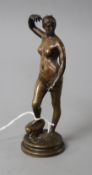 A 19th century Italian bronze figure of Diana, indistinctly signed Feloa..., height 13cm