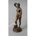 A 19th century Italian bronze figure of Diana, indistinctly signed Feloa..., height 13cm