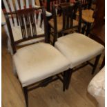 A pair of George III mahogany dining chairs Condition: Frames solid, some fading to the cresting