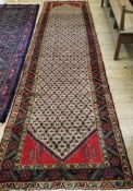 An Araak runner, 390 x 105cm Condition: In good clean condition, light wear to the fringes.