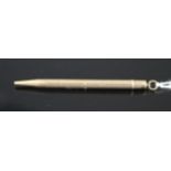 A modern engine turned 9ct gold propelling pencil, S.J.Rose & Son, Birmingham, 1960, 87mm, gross