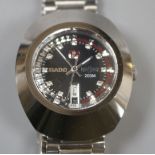 A gentleman's stainless steel Rado Diastar 200M automatic day/date wrist watch, with paste set