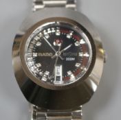 A gentleman's stainless steel Rado Diastar 200M automatic day/date wrist watch, with paste set