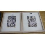 Eileen Cooper, two limited edition prints, 'Passions I' and 'Passions IV', signed in pencil and