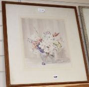 Nora H. Cullen (Exh 1933-40), four watercolours, Flower studies, largest 35 x 40cm Condition:-