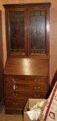 An Edwardian mahogany bureau bookcase (top associated), W.78cm Condition: Even mid reddish brown