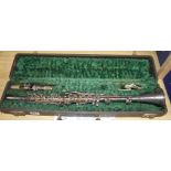 A Gladiator silver plated clarinet, cased Condition: Oxidised but otherwise in good condition, no