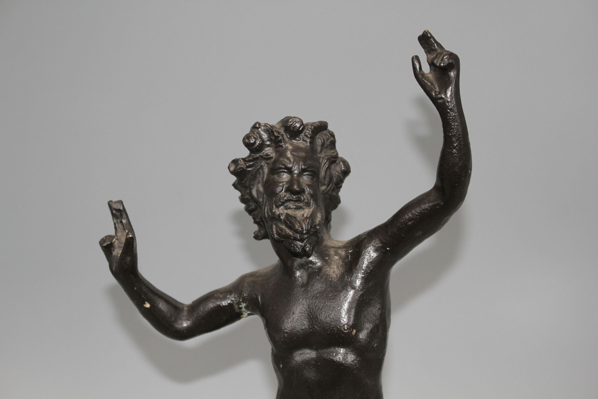 A 19th century Italian bronze figure of the dancing faun, height 42cm Condition: Dark blackish - Image 2 of 5