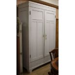 An East European painted "Knockdown" wardrobe, W.142cm L.61cm H,224cm Condition: Later painted in