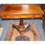 Thomas and George Seddon. An early Victorian rosewood card table, with folding rectangular top,
