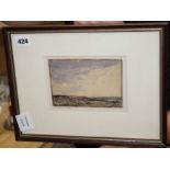 George Graham (1881-1949), watercolour, Wensleydale Moor, not signed, 10.5 x 15cm Condition: Even