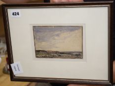 George Graham (1881-1949), watercolour, Wensleydale Moor, not signed, 10.5 x 15cm Condition: Even