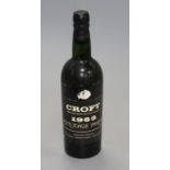 A single bottle of Croft 1963 vintage Port, seal perfect, level lower neck