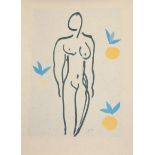 After Henri Matisse, colour print, Standing female nude, signed in the plate, overall 87 x 60cm