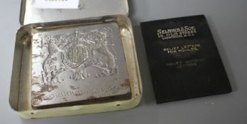 A cut steel seal matrix with the Royal Coat of Arms and engraved by appointment to HM The Queen, 6.5