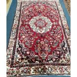 A Hamadan rug, 240 x 145cm Condition: Looks to be in good condition, fringes have been shortened
