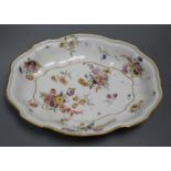 A Chelsea gold anchor large oval dish, c.1765, 35cm Condition: Small patches of black speckling to