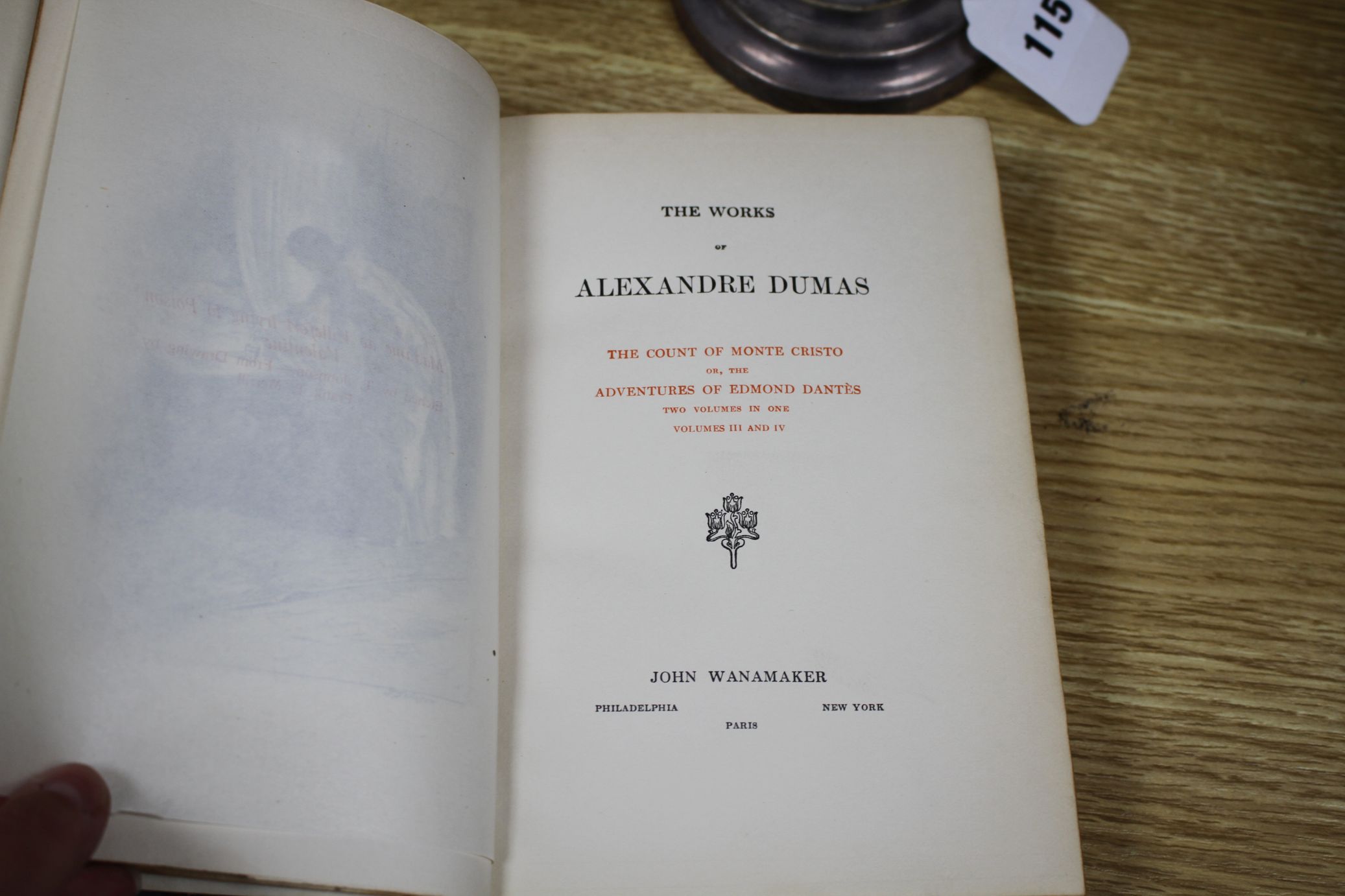 Dumas, Alexandre - Works, John Wanamaker of Paris, c.1900, half calf, 15 vols Condition: Varying - Image 5 of 5