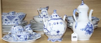 A collection of assorted Royal Copenhagen "Blue Fluted" tablewares Condition:- set of four 24.5cm