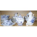 A collection of assorted Royal Copenhagen "Blue Fluted" tablewares Condition:- set of four 24.5cm