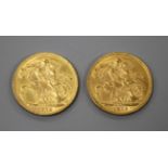 Two George V 1912 gold full sovereigns.