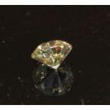 An unmounted round brilliant cut diamond, weighing 1.02ct, with an estimated colour and clarity of