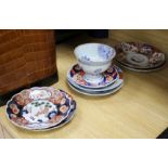 Seven Japanese Imari dishes and a stem bowl, Meiji period Condition:- pair of lobed dishes, 24.