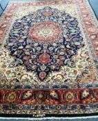 A Tabriz blue ground carpet, 340 x 245cm Condition: Good condition
