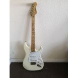 An ARIA STG series electric guitar Condition: Electrics are working, crackle to pots, chips and