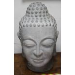 A Far Eastern ceramic Buddha head, height 44cm Condition: Good condition