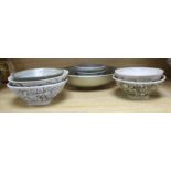 A group of Chinese and Sawankhalok blue and white ceramic bowls and dishes (10) Condition:- 25cm