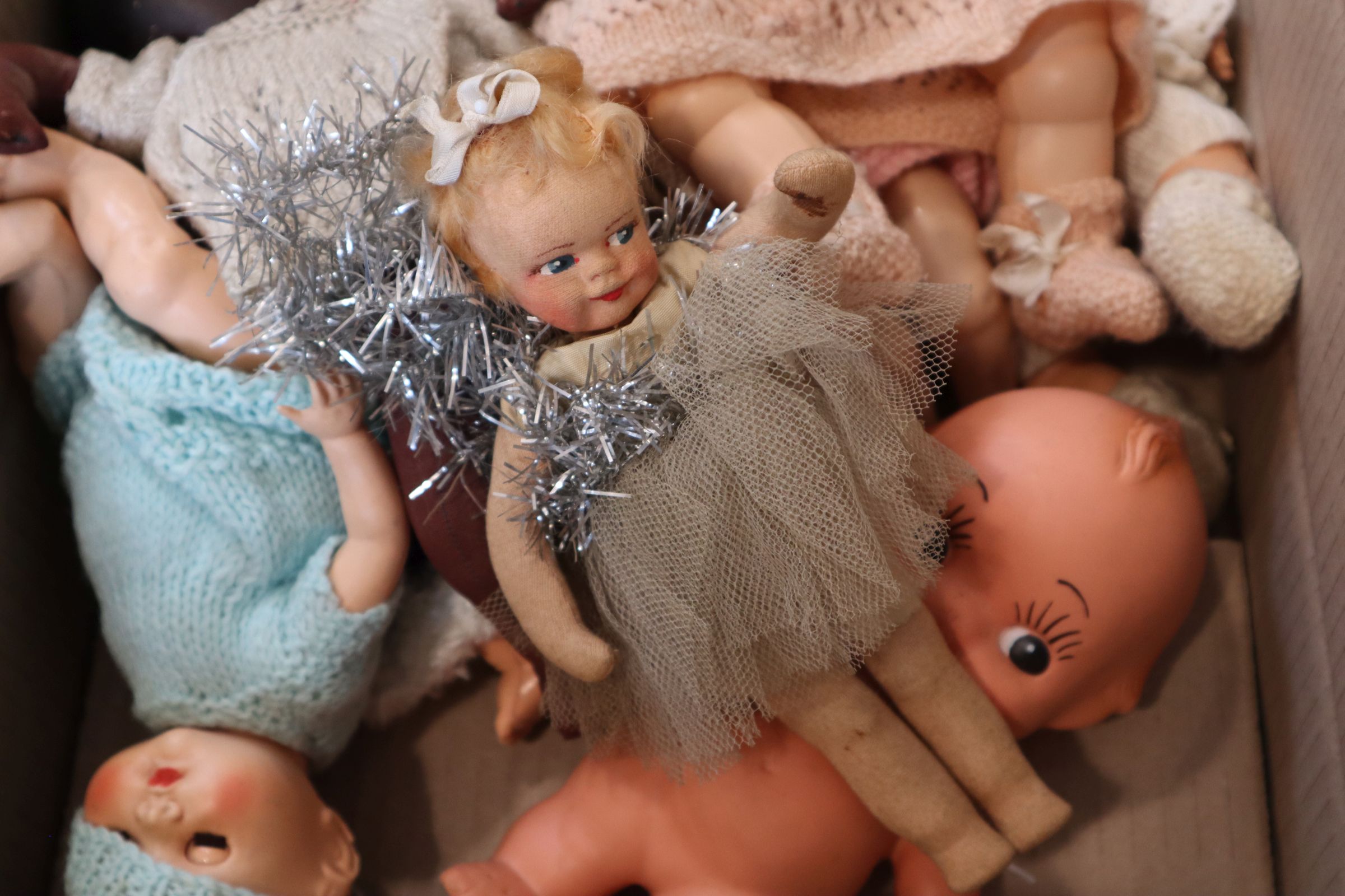 Ten plastic and composition dolls including Xmas fairy - Image 2 of 3