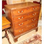 A George III mahogany two part chest, W.93cm D.51cm H.100cm Condition: The top is faded and has some