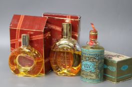 A boxed bottle of No.4711 eau de cologne and two boxed Hermes perfumes Condition:- 4711 - some