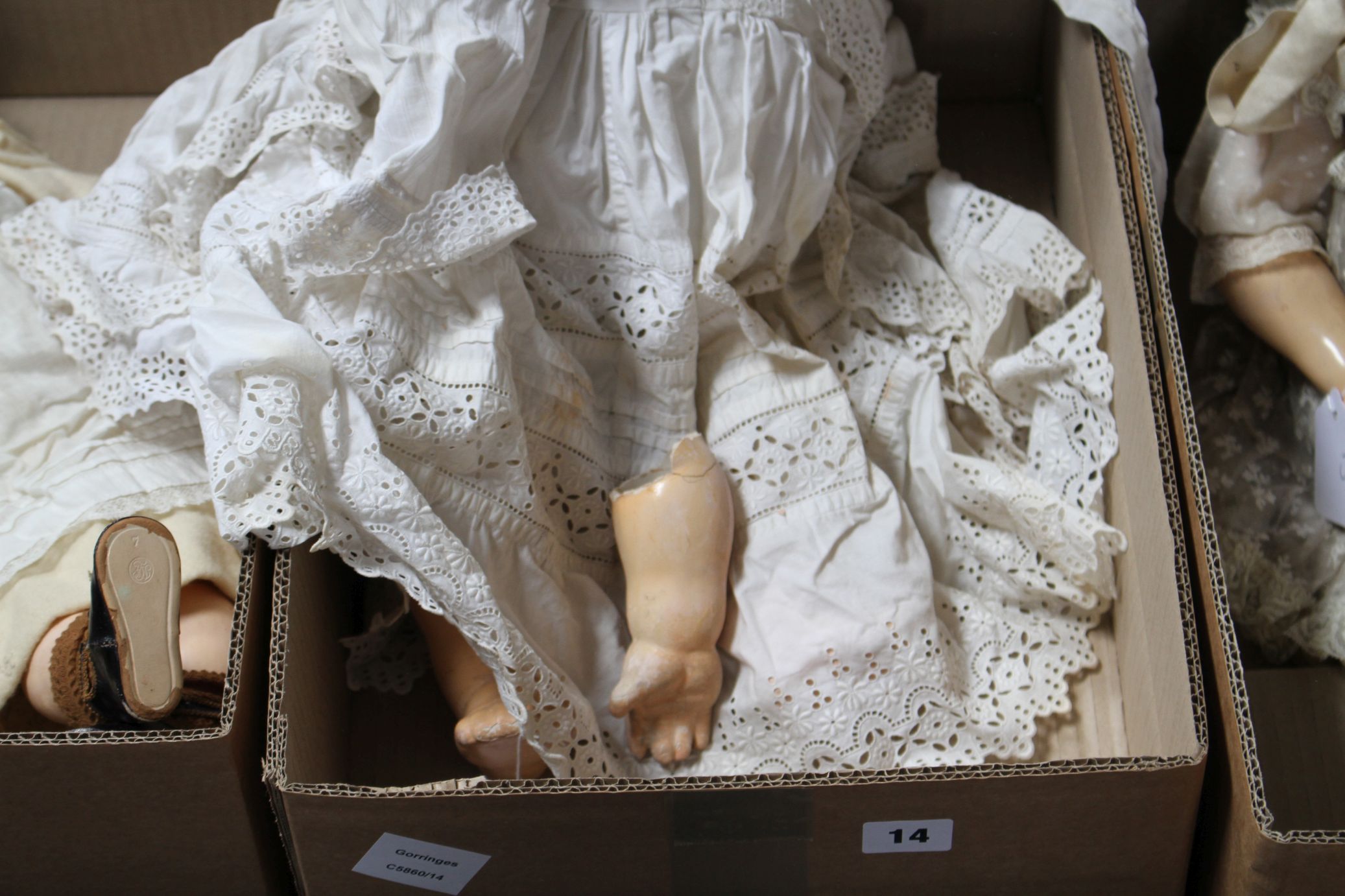 An AM 1894 doll, 18in. and a Heubach doll, bent limb, lower detached, 22in. (a.f.) (2) - Image 4 of 6